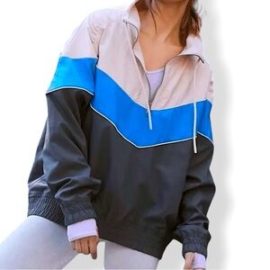 FP Movement by Free People Colorblock Jacket - Blue and Gray